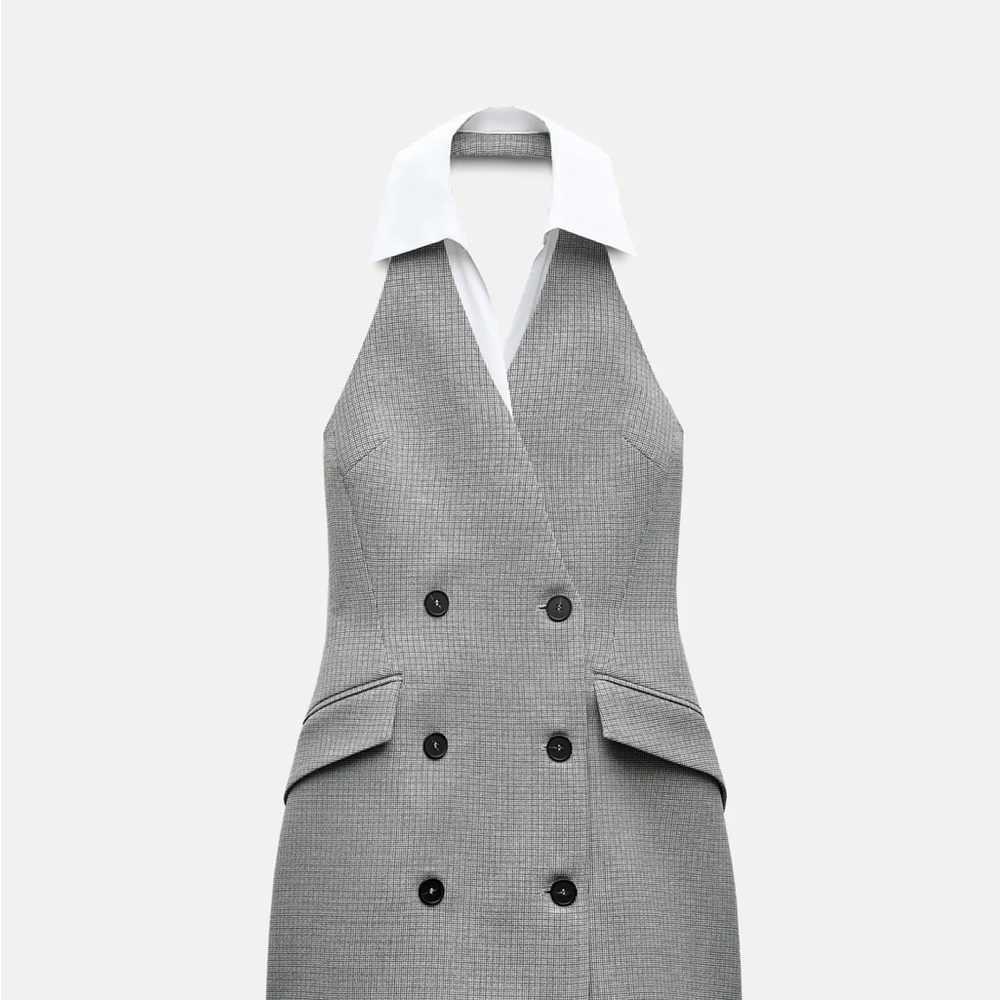 Zara Gray Backless Dress